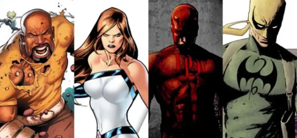 Luke Cage, Jessica Jones, Daredevil y Puño de Hierro