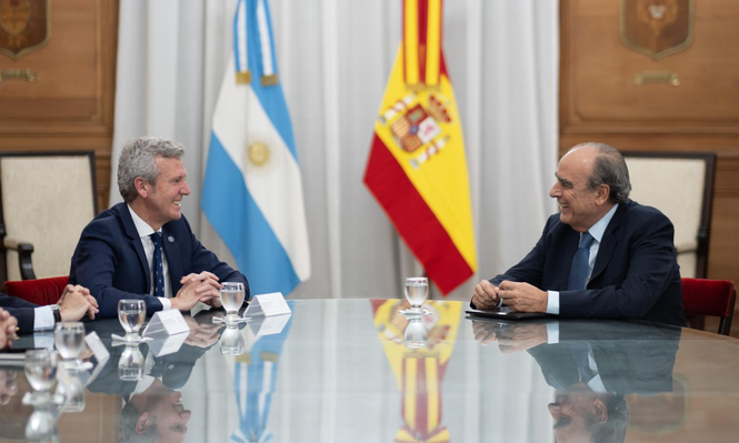 Alfonso Rueda y el jefe de Gabinete de Argentina Guillermo Francos