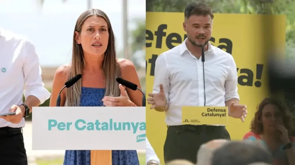 Noguera y Rufián, dirigentes separatistas catalanes.