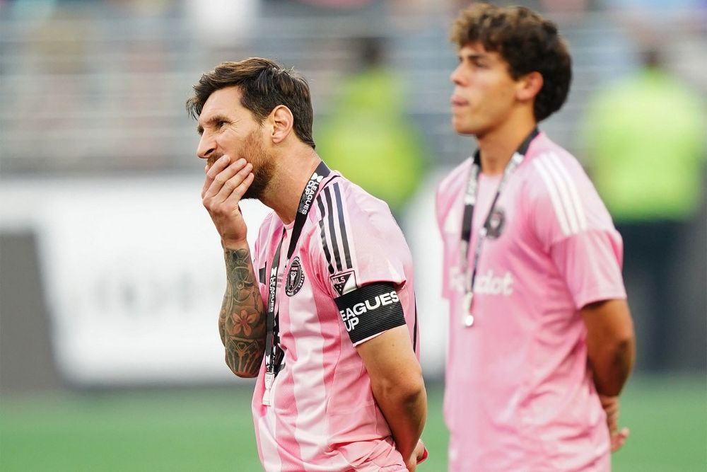 Lionel Messi con la medalla tras perder la final de la Leagues Cup