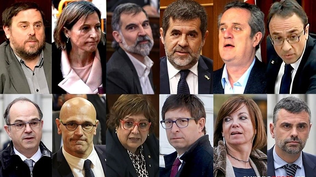 Algunos de los encausados condenados por el procés