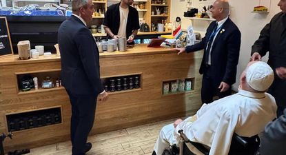 El papa Francisco salió a tomar café en Luxemburgo