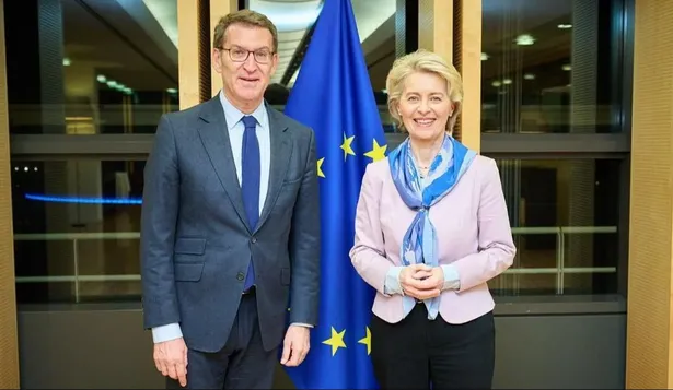 Alberto Núñez Feijóo y la presidenta de la Comisión Europea, Úrsula von der Leyen