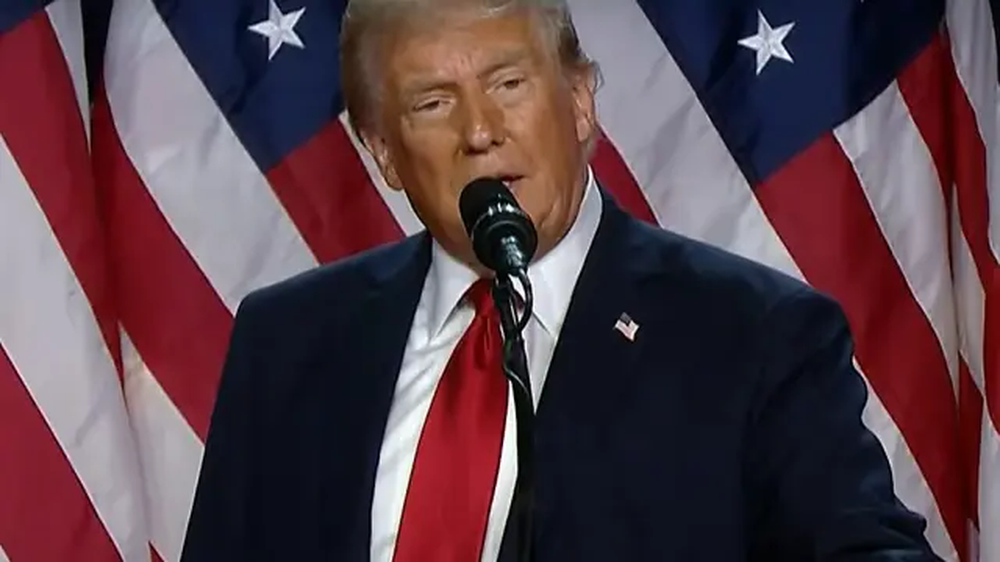 Donald Trump habla ante sus partidarios en West Palm Beach.