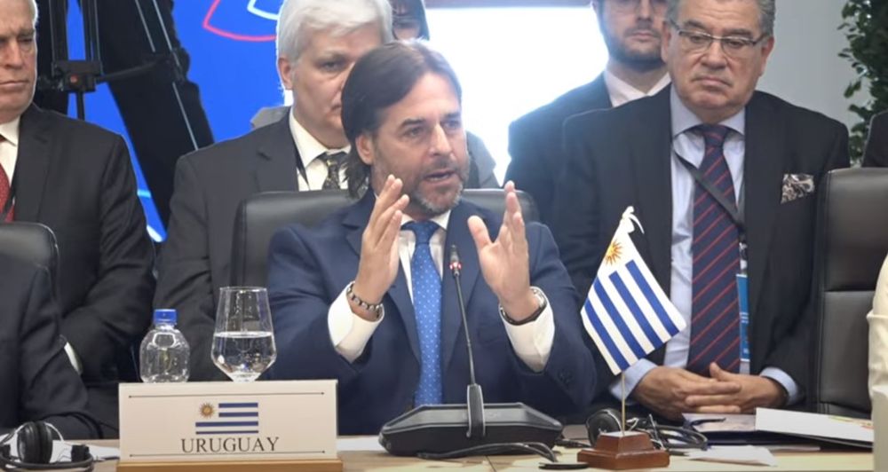 Luis Lacalle Pou en la cumbre del Mercosur que se celebra este lunes en Asunción