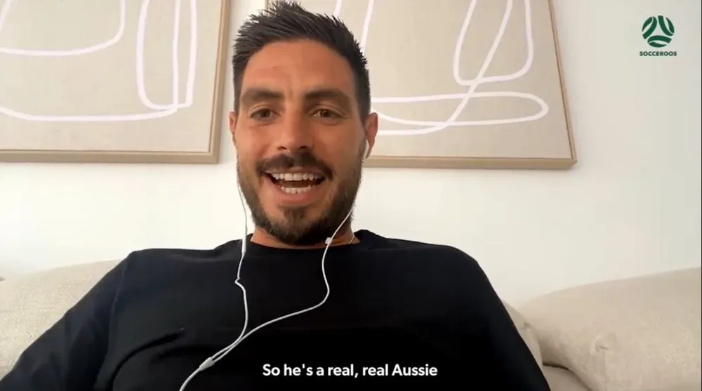 Bruno Fornaroli en el video tras su convocatoria a la selección de Australia