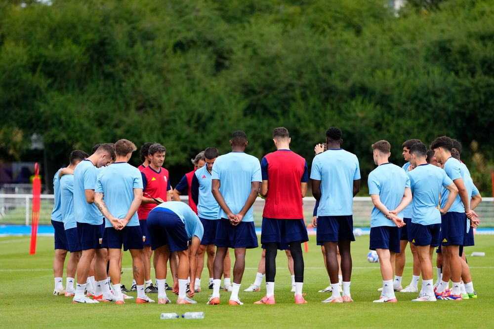 La selección española lista para el debut.