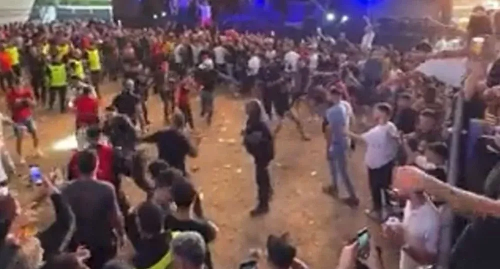 Imágenes de los incidentes ocurridos en la fiesta
