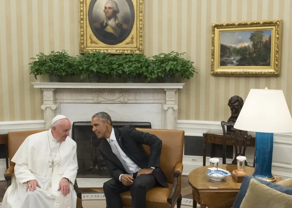 El presidente Barack Obama con el papa Francisco en la Casa Blanca