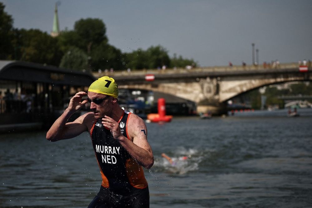 Richard Murray en la triatlón en el Sena