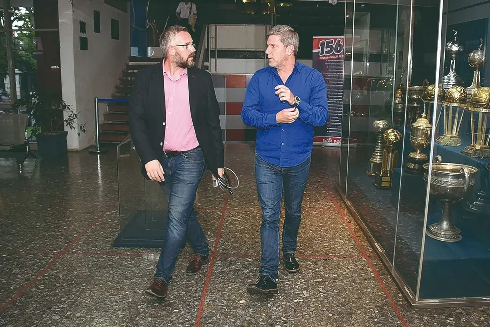 Martín Sarthou y el actual presidente Alejandro Balbi