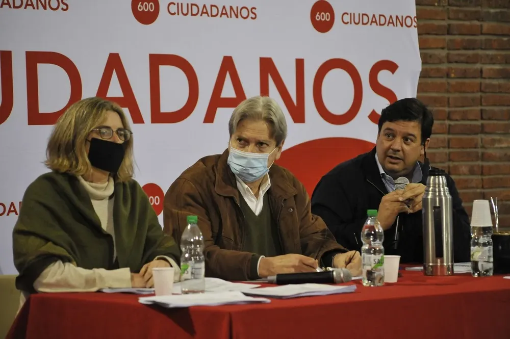 Nibia Reich, Ope Pasquet y Adrian Peña, del sector Ciudadanos del Partido Colorado