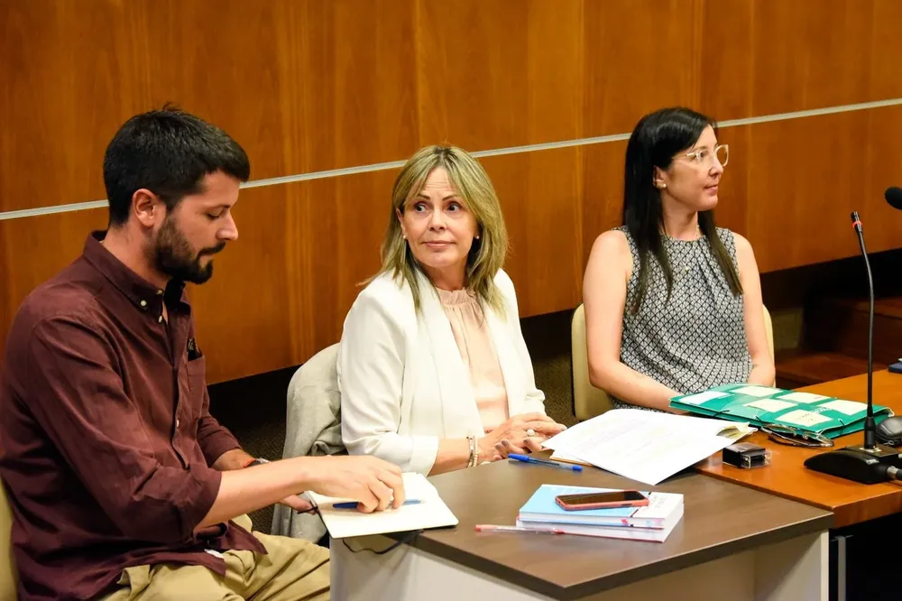 Las fiscales Gabriela Fossati y Gloria Nicolini en la audiencia de formalización de Berriel