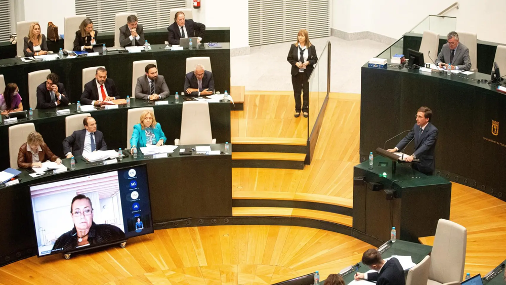 La sesión ordinaria del Pleno Municipal este martes, en el Palacio de Cibeles.&nbsp;