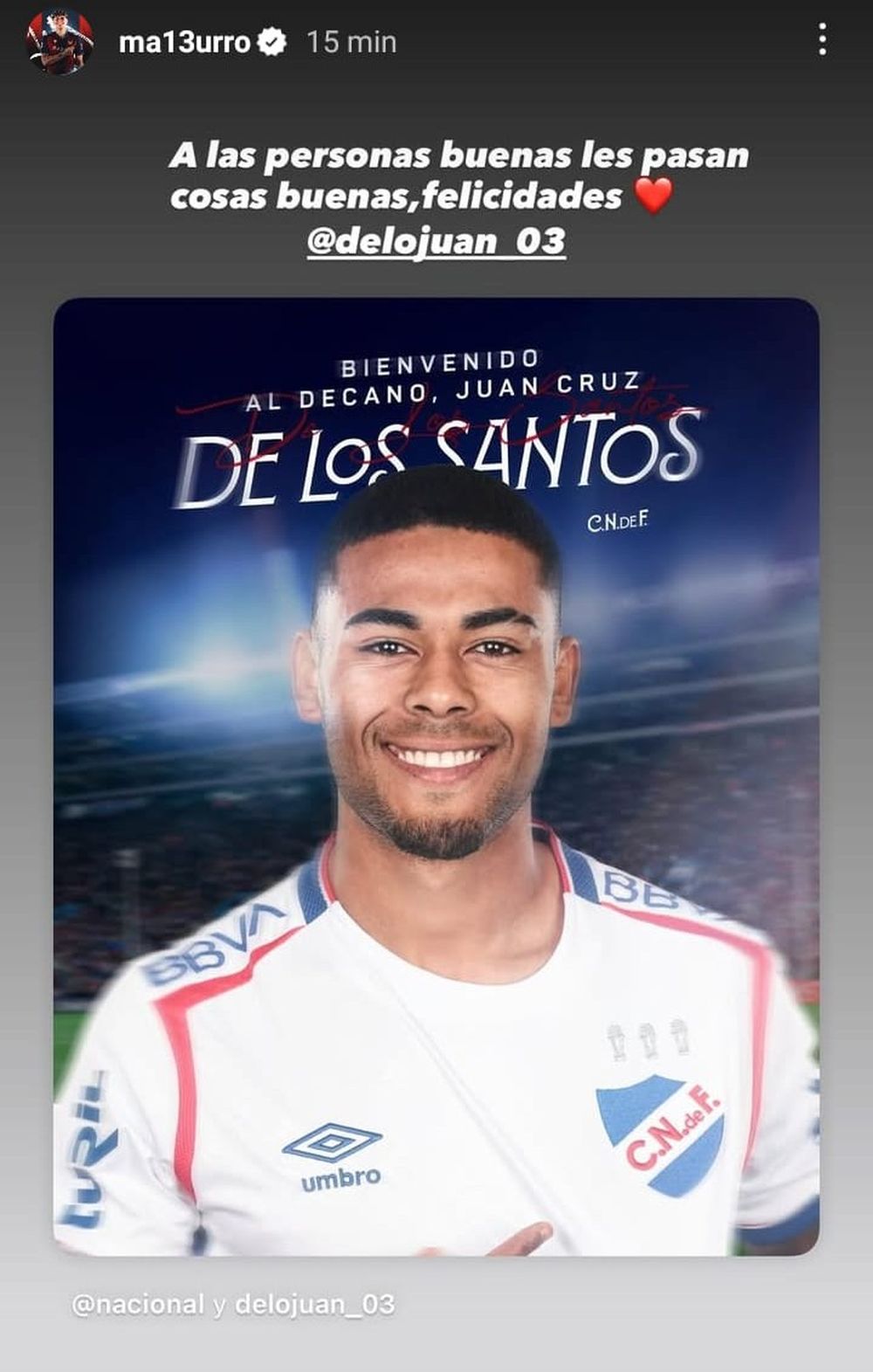 El mensaje de Alan Matturro para Juan Cruz De los Santos