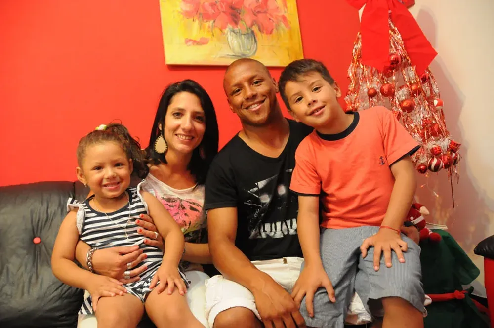 Héctor Romario Acuña en familia