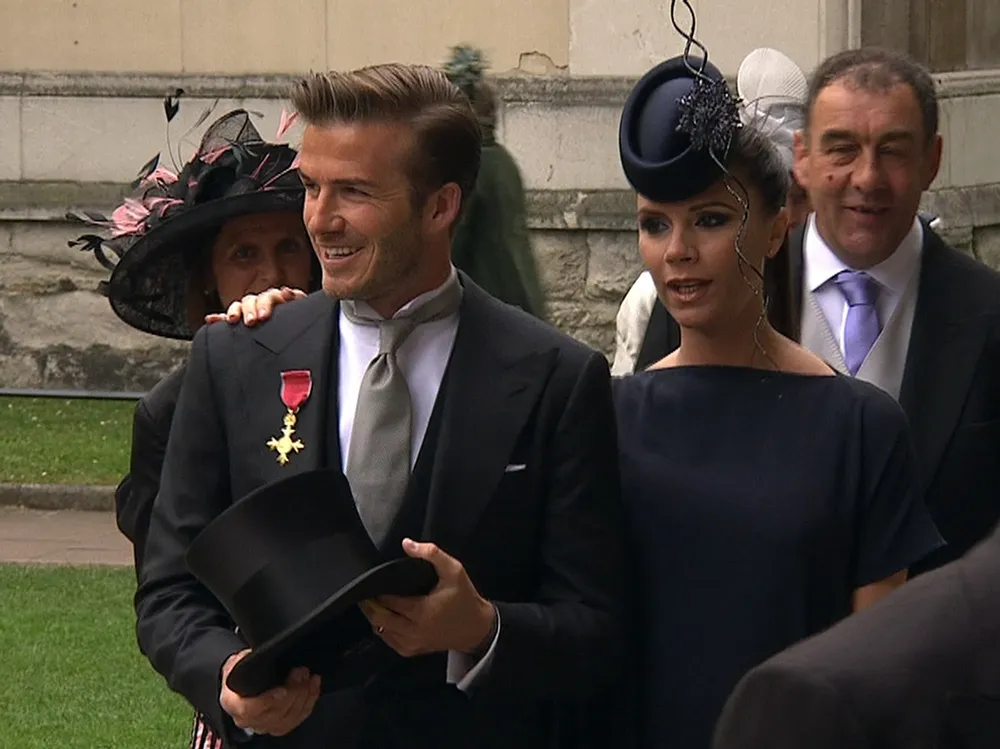 David Beckham y su esposa Victoria