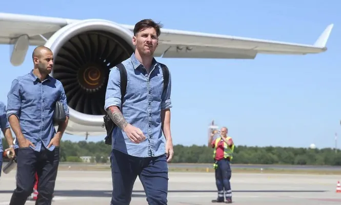 Javier Mascharano y Lionel Messi
