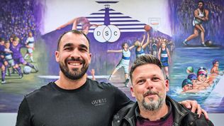 Diego Franzini, nuevo presidente de Defensor Sporting, y Miguel Franco, vicepresidente del club