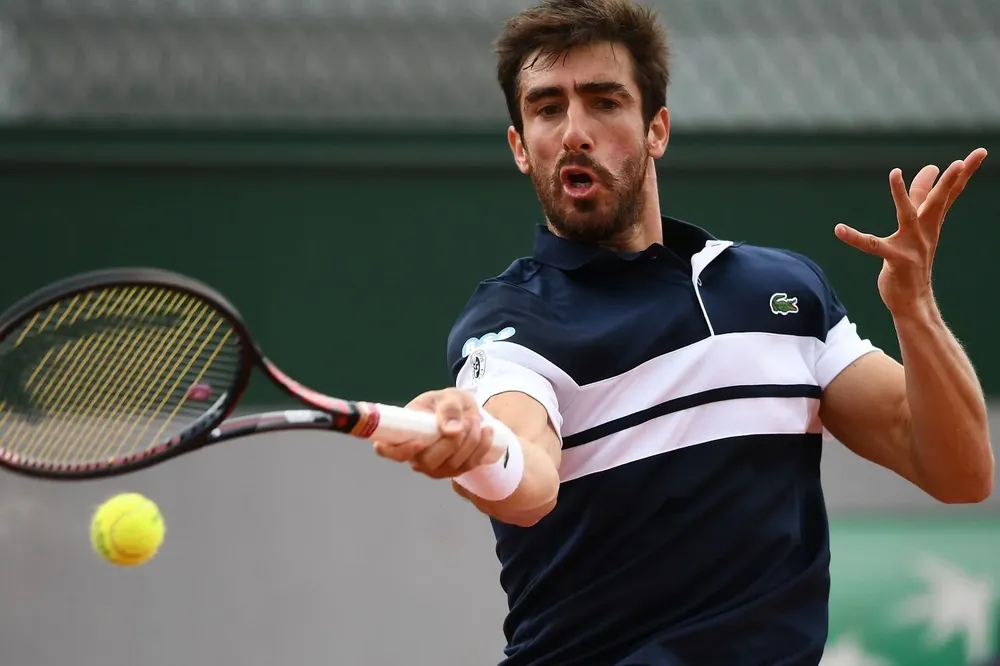 Pablo Cuevas en su victoria ante Kyle Edmund