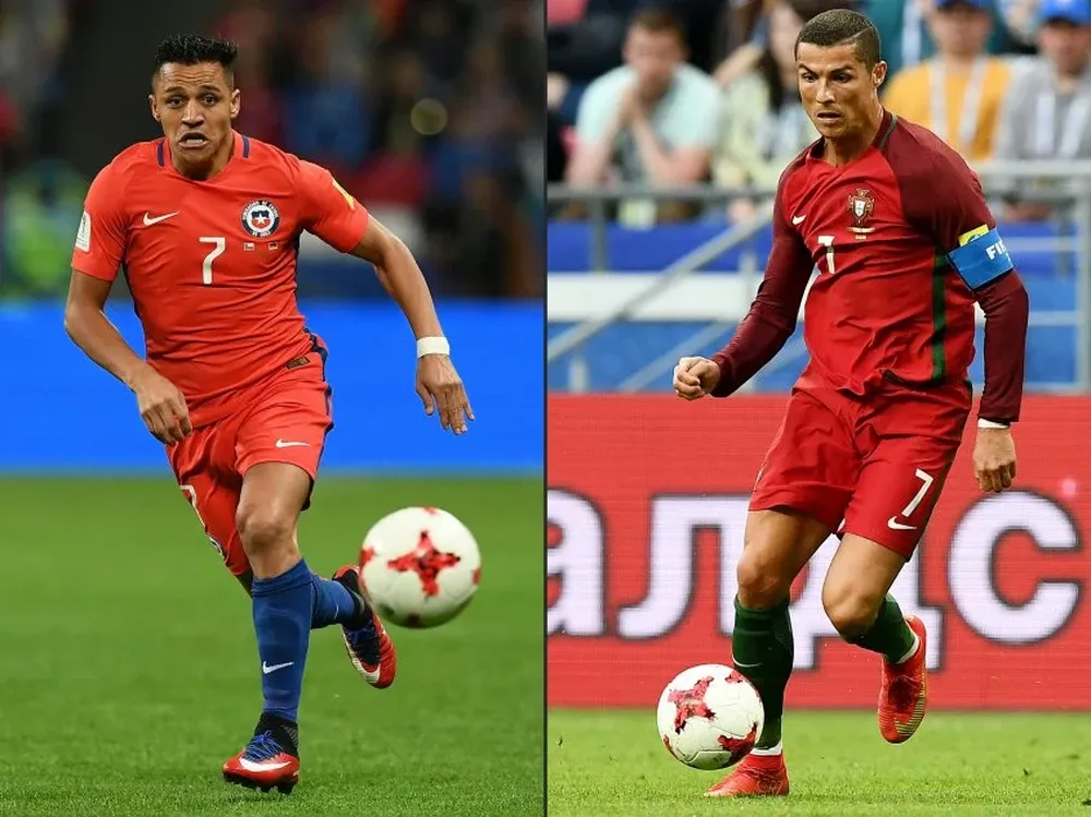 Alexis Sánchez y Cristiano Ronaldo