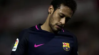 Neymar tras su expulsión