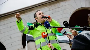 El presidente de la Plataforma para la Defensa del Sector del Transporte de mercancías por Carretera, Manuel Hernández