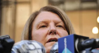 La fiscal del caso, Darviña Viera, a la salida de una de las audiencias