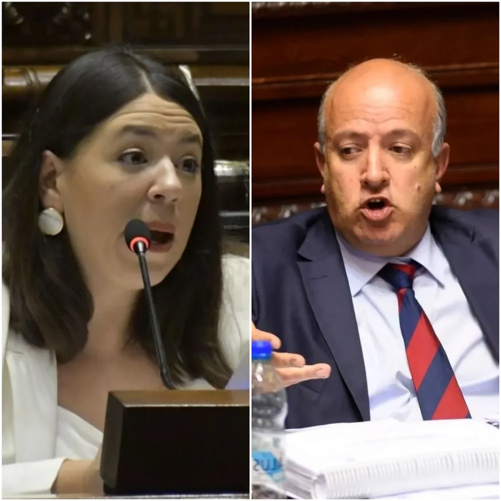 La diputada Bettiana Díaz y el senador Germán Coutinho