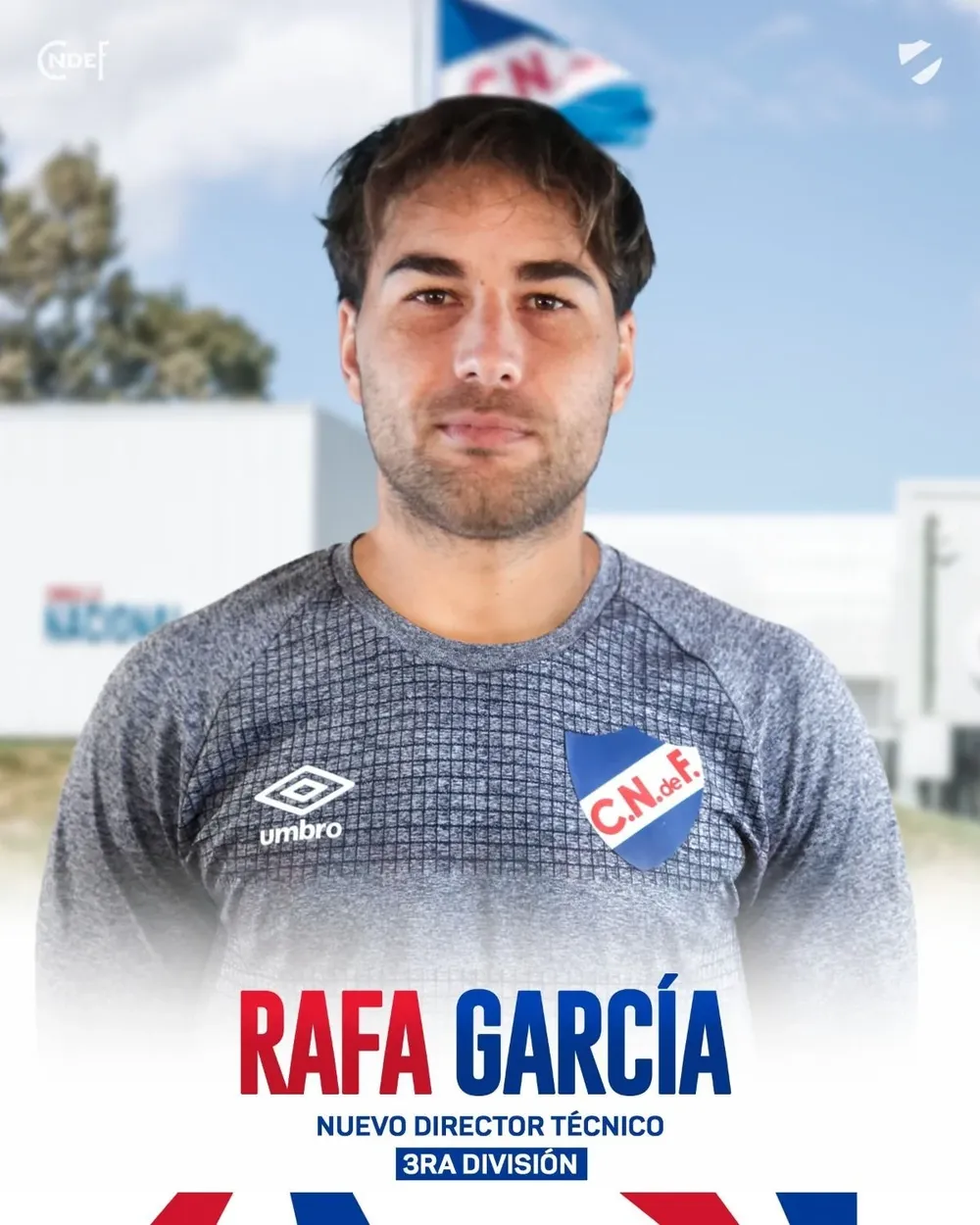 Nacional le dio la bienvenida a Rafael García como nuevo técnico de la Tercera división