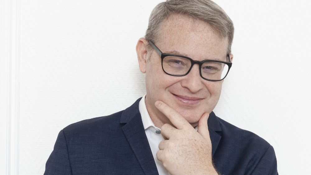 Axel Kuschevatzky, productor de cine argentino, en el centro cultural Mataderos, en Madrid, donde se hizo el encuentro anual de Iberseries.