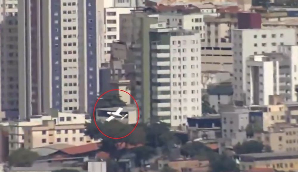 La avioneta antes de estrellarse