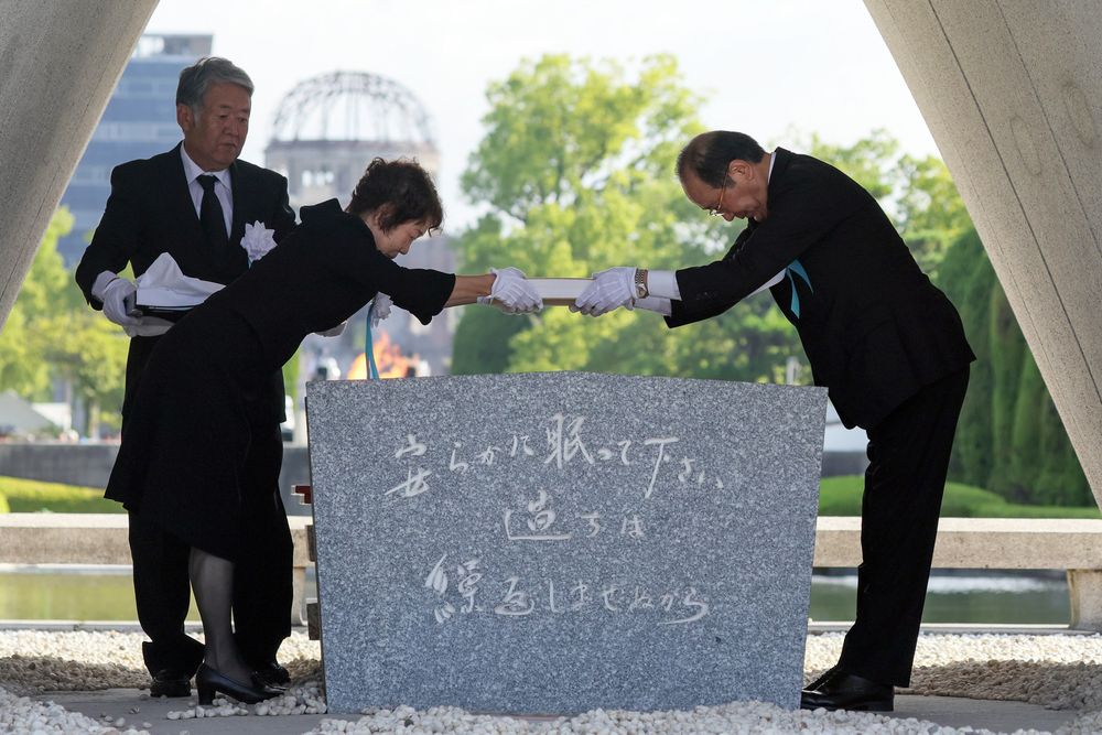 Homenaje en Hiroshima, a 80 años de la primera bomba nuclear en la guerra.