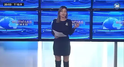 Noelia Novillo, conductora de Canal 26, de Argentina.