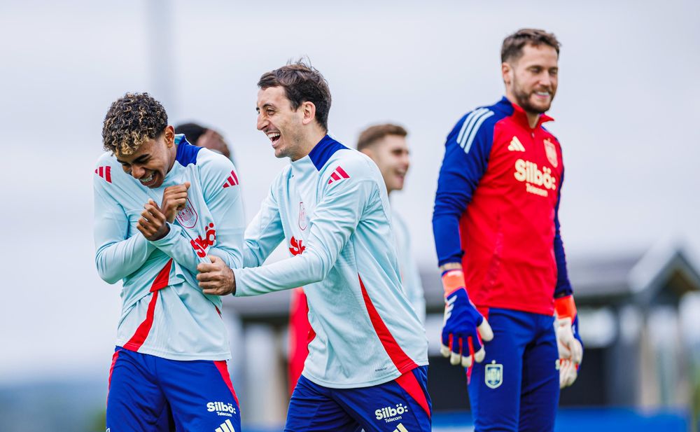 Último entrenamiento de España.