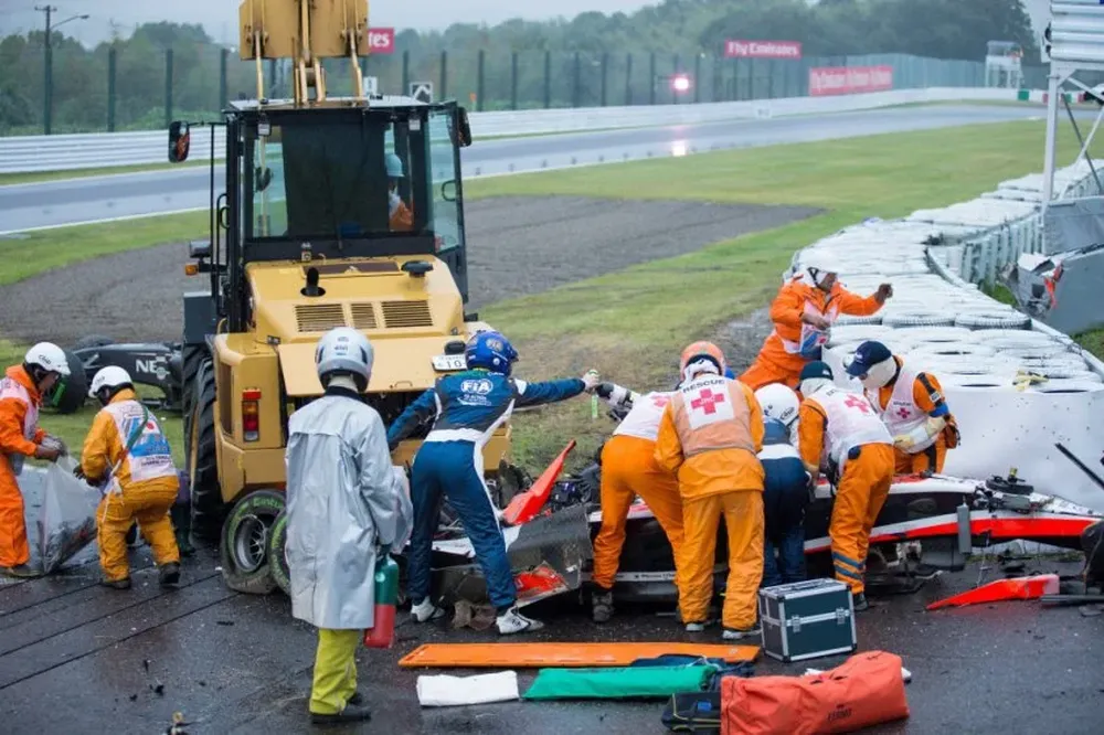 El accidente de Bianchi en Japón