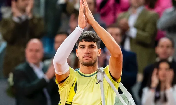 Alcaraz en rueda de prensa.