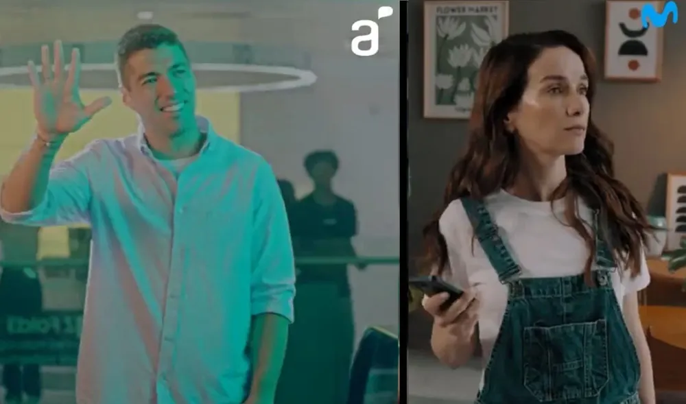 Luis Suárez en la publicidad de Antel y Natalia Oreiro en la de Movistar