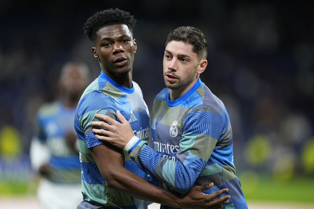 Los cracks del Real Madrid, el uruguayo Fede Valverde y el francés Aurelién Tchouaméni.