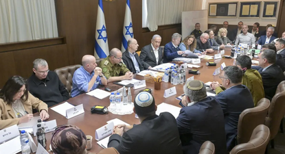 El gabinete de Netanyahu, que votó a favor del acuerdo con Hamás.