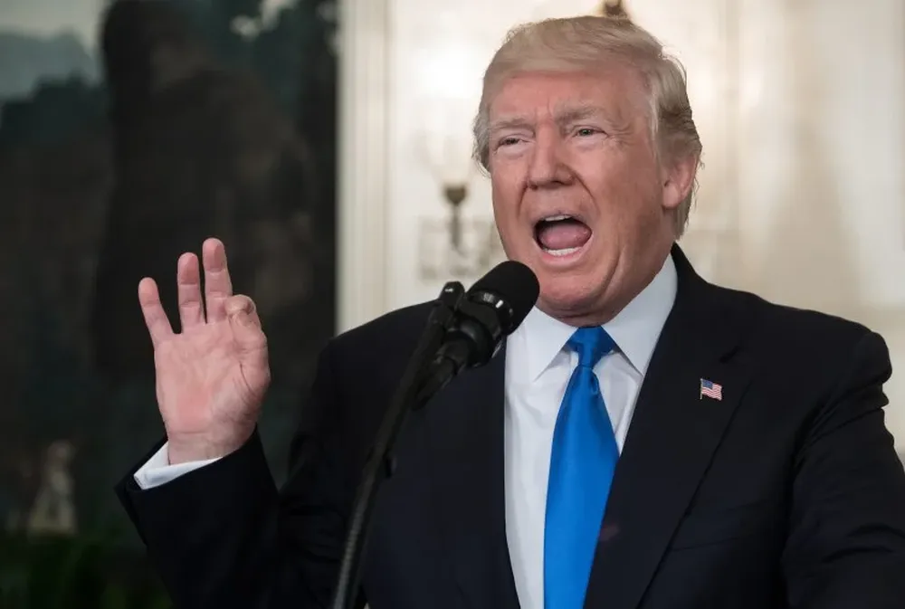 Trump hablando en la sala diplomática de la Casa Blanca, el pasado 14 de junio.