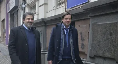 Gastón Tealdi, vicepresidente de la AUF, e Ignacio Alonso, presidente