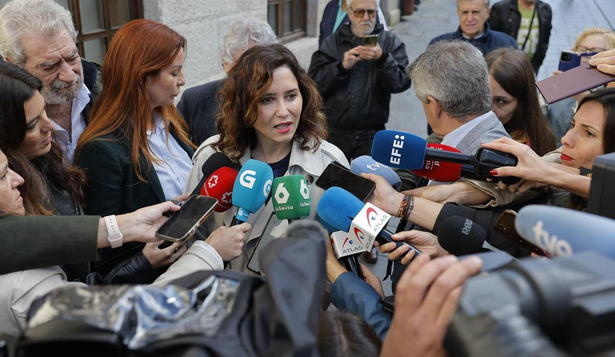 Isabel Díaz Ayuso en declaraciones sobre el caso de Íñigo Errejón.