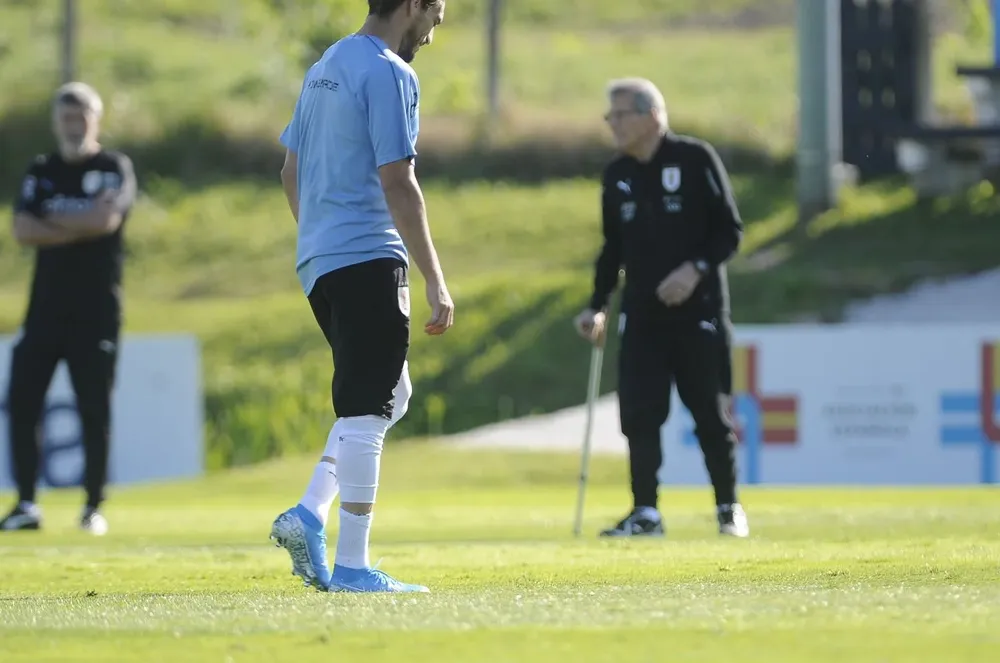 Óscar Tabárez en el Complejo Celeste