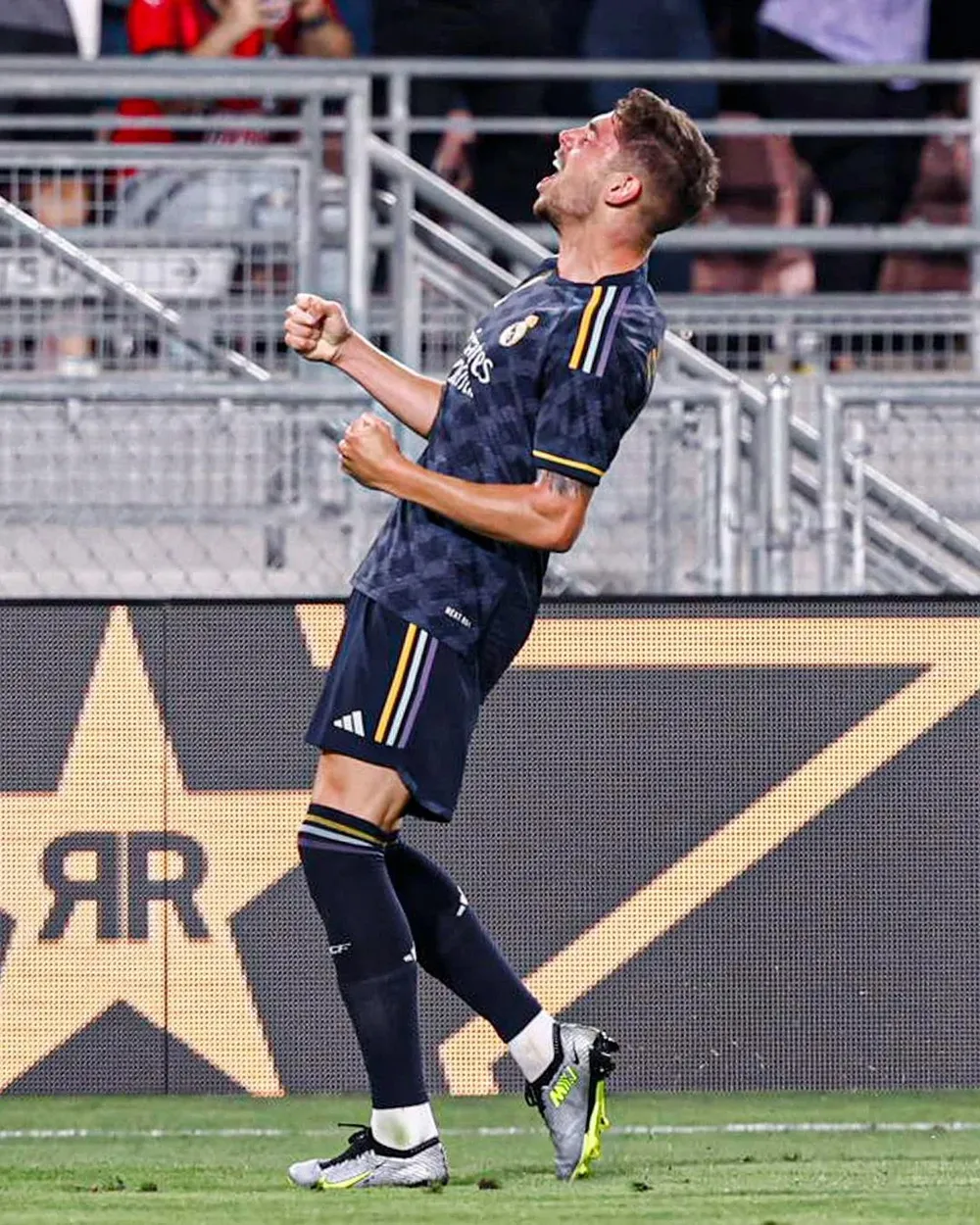 Federico Valverde en el amistoso ante Milan en EEUU