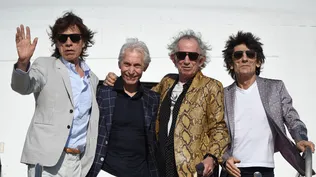 Los Rolling Stones en su llegada a Montevideo en 2016