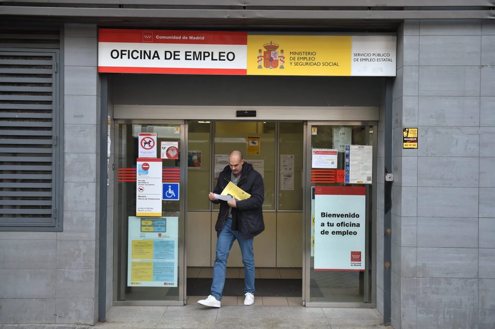Oficina de empleo en la Comunidad de Madrid.