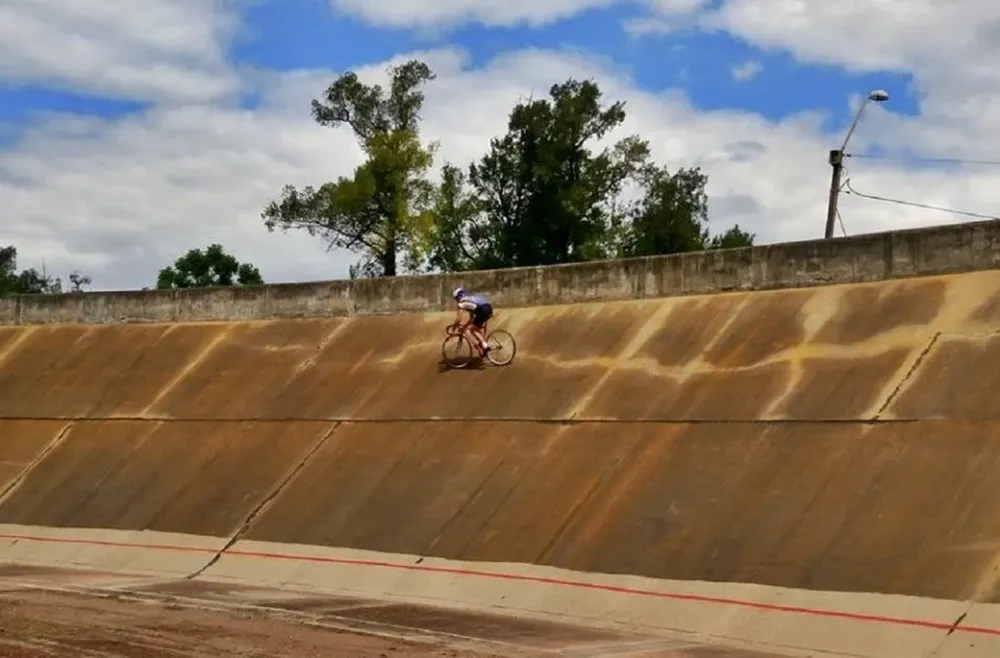 Milton Wynants en el Velódromo de Mercedes el pasado viernes
