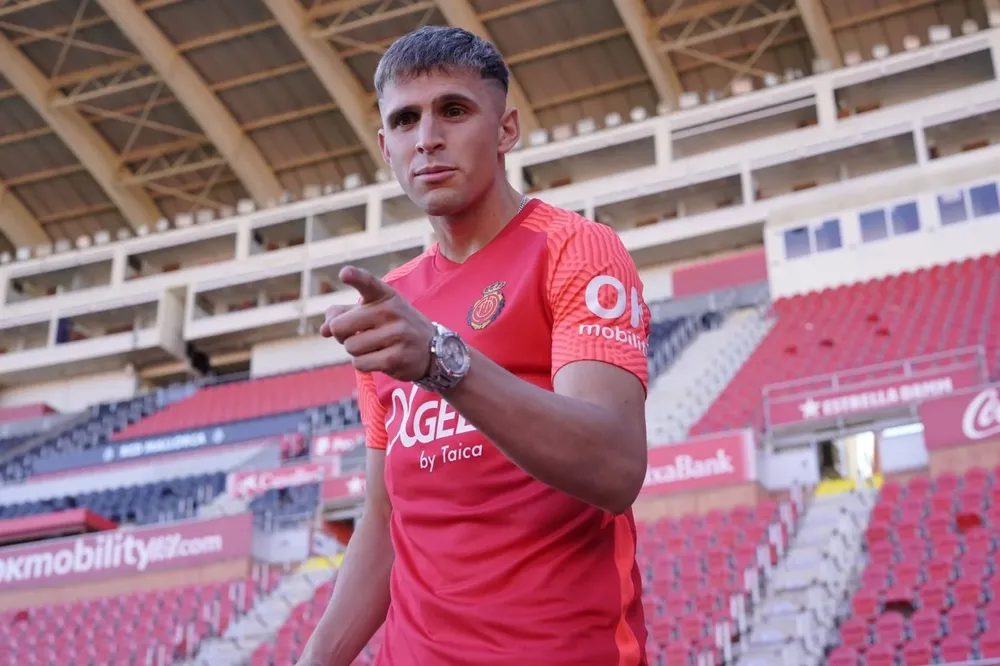 Giovanni González en el estadio de Mallorca