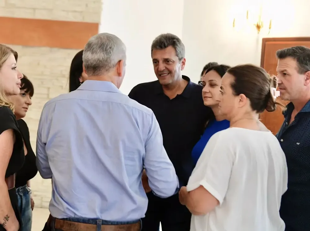 El ex candidato presidencial y ex ministro de Economía Sergio Massa este sábado en una reunión del Frente Renovador en Roque Pérez